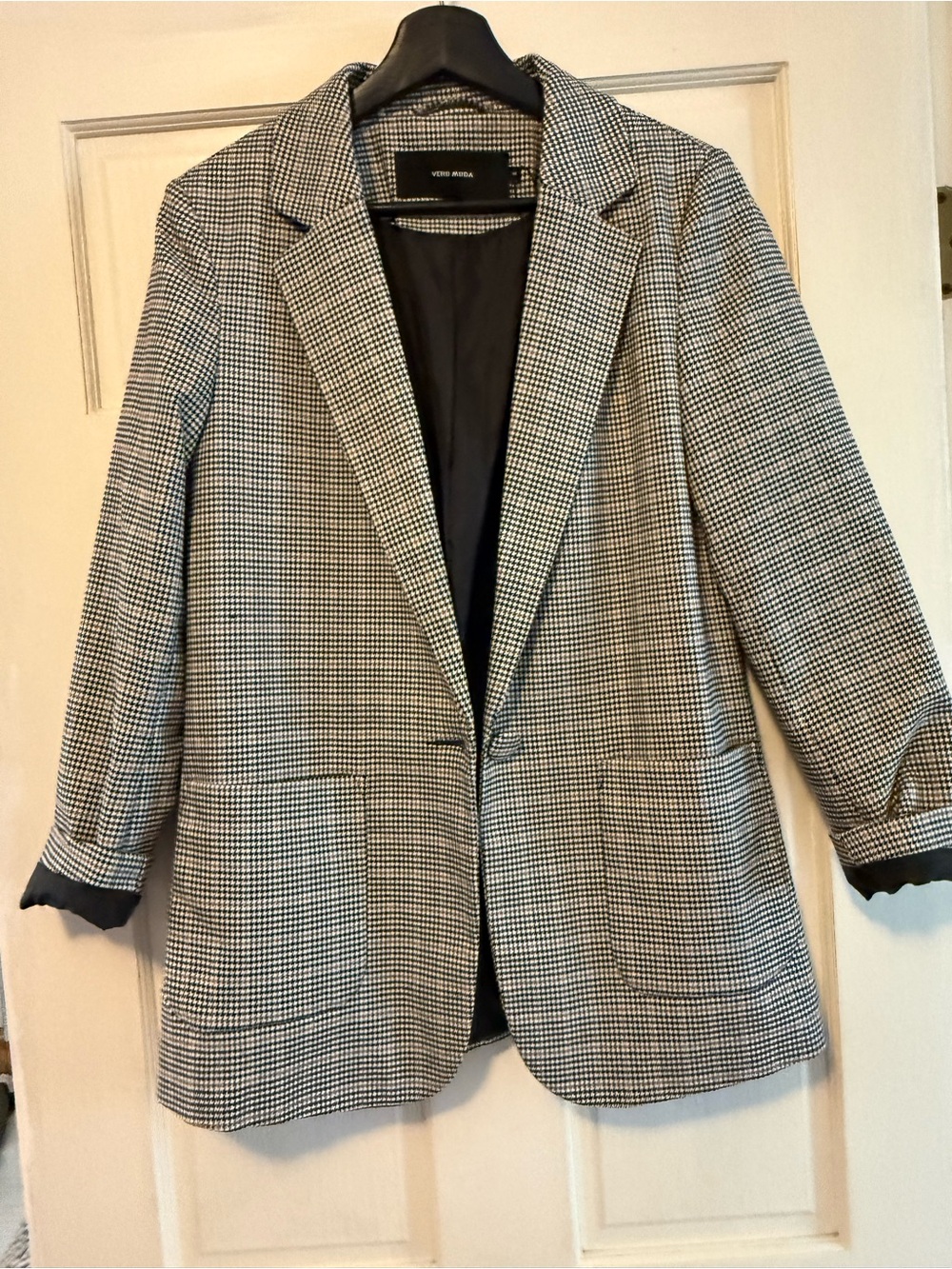 Vero Moda Black & White Houndstooth Blazer